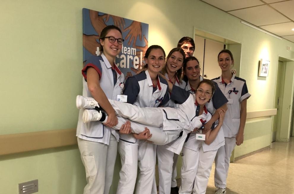 Groepsfoto studenten verpleegkunde Lier